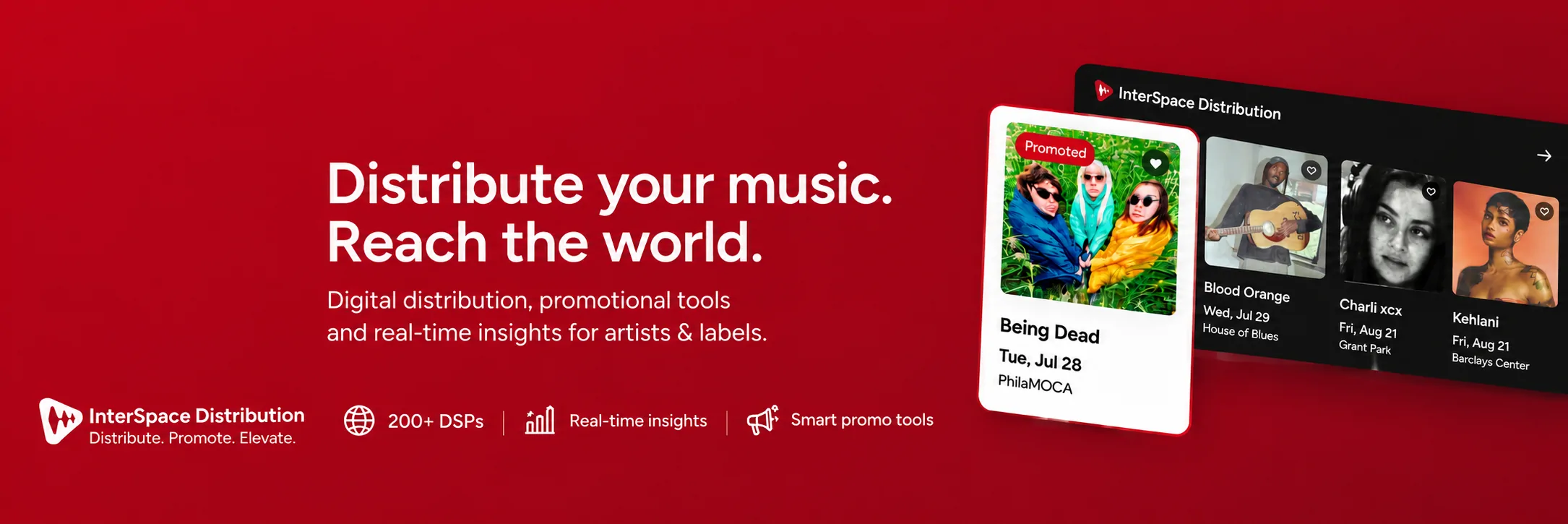 InterSpace Distribution: distribute your music and reach the world. Digital distribution, promotional tools and real-time insights for artists and labels.